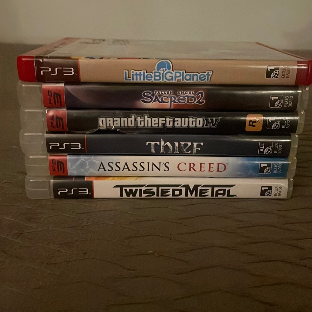 Lot of 6 PS3 Games- LBP, Sacred 2, GTA4, Thief, Assassin’s Creed, Twisted Metal